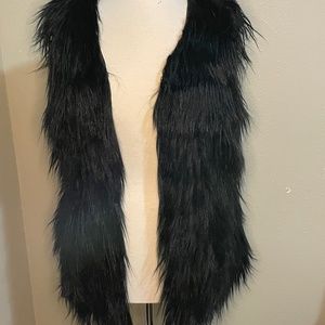 Faux Fur Black Vest